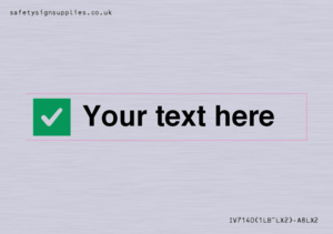 IV7140: Custom plain background, green square with tick sign