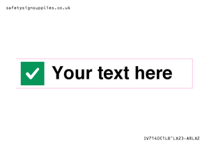 IV7140: Custom plain background, green square with tick sign