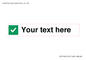 IV7140: Custom plain background, green square with tick sign