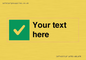 IV7140: Custom plain background, green square with tick sign