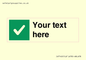 IV7140: Custom plain background, green square with tick sign