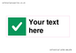 IV7140: Custom plain background, green square with tick sign