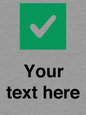 IV7140: Custom plain background, green square with tick sign