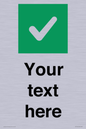 IV7140: Custom plain background, green square with tick sign