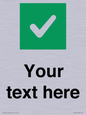 IV7140: Custom plain background, green square with tick sign