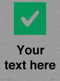 IV7140: Custom plain background, green square with tick sign