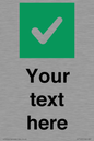 IV7140: Custom plain background, green square with tick sign