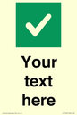 IV7140: Custom plain background, green square with tick sign