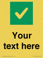 IV7140: Custom plain background, green square with tick sign