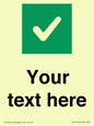 IV7140: Custom plain background, green square with tick sign
