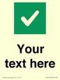 IV7140: Custom plain background, green square with tick sign