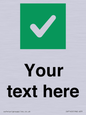 IV7140: Custom plain background, green square with tick sign