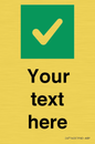 IV7140: Custom plain background, green square with tick sign