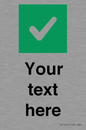 IV7140: Custom plain background, green square with tick sign