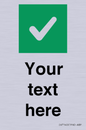 IV7140: Custom plain background, green square with tick sign