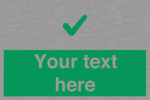 IV7141: Custom green background, green tick sign
