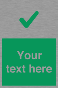 IV7141: Custom green background, green tick sign