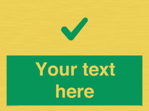 IV7141: Custom green background, green tick sign