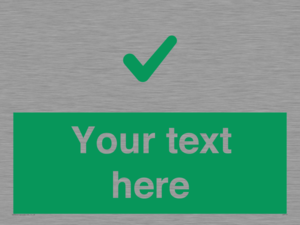 IV7141: Custom green background, green tick sign