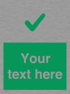 IV7141: Custom green background, green tick sign