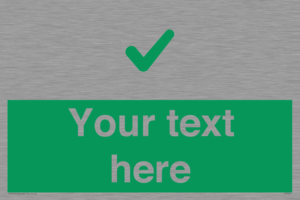 IV7141: Custom green background, green tick sign