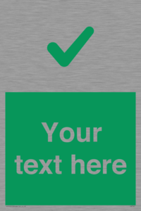 IV7141: Custom green background, green tick sign
