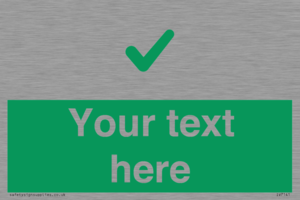IV7141: Custom green background, green tick sign