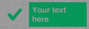 IV7141: Custom green background, green tick sign