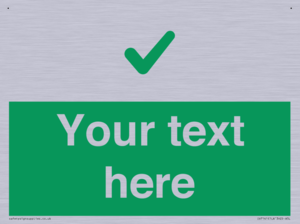 IV7141: Custom green background, green tick sign