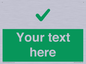 IV7141: Custom green background, green tick sign