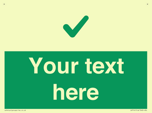 IV7141: Custom green background, green tick sign
