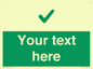 IV7141: Custom green background, green tick sign