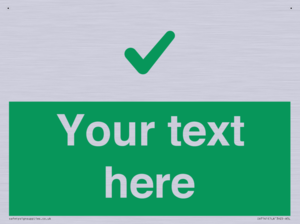 IV7141: Custom green background, green tick sign