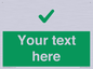 IV7141: Custom green background, green tick sign
