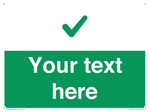 IV7141: Custom green background, green tick sign