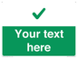 IV7141: Custom green background, green tick sign