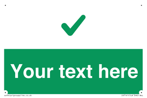 IV7141: Custom green background, green tick sign
