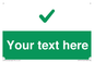 IV7141: Custom green background, green tick sign
