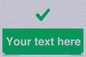 IV7141: Custom green background, green tick sign