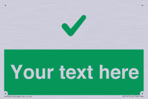 IV7141: Custom green background, green tick sign