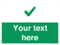 IV7141: Custom green background, green tick sign