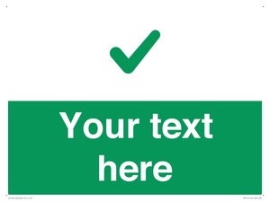 IV7141: Custom green background, green tick sign