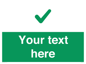 IV7141: Custom green background, green tick sign