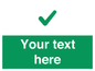IV7141: Custom green background, green tick sign