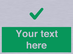IV7141: Custom green background, green tick sign