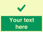 IV7141: Custom green background, green tick sign