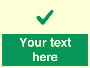 IV7141: Custom green background, green tick sign