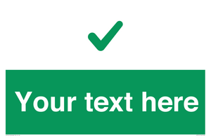 IV7141: Custom green background, green tick sign