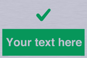 IV7141: Custom green background, green tick sign