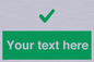 IV7141: Custom green background, green tick sign